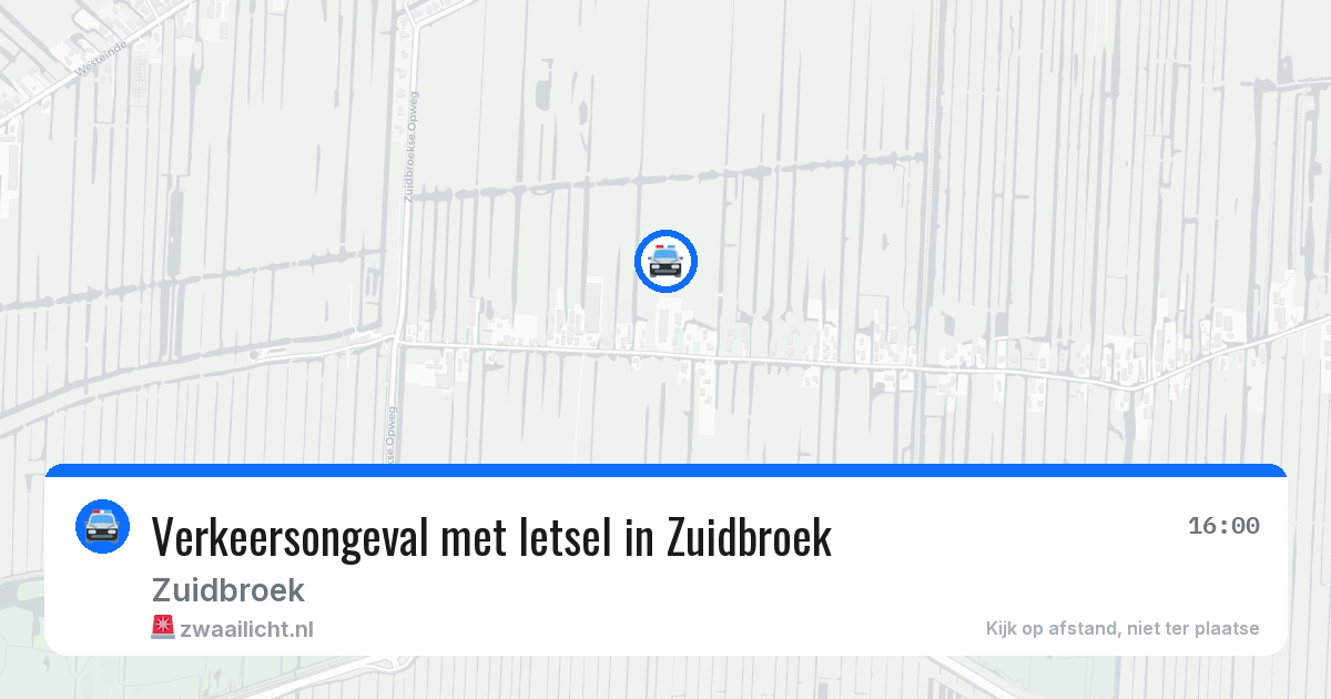 Verkeersongeval met letsel in Zuidbroek — 1 jun 2026