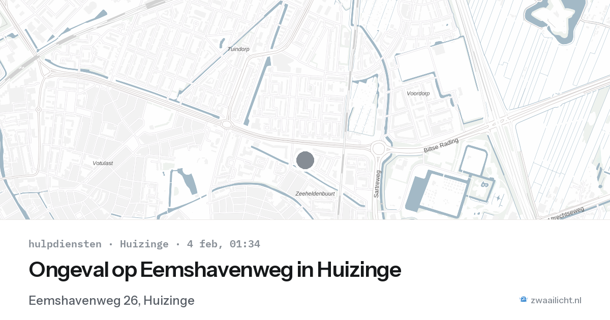 Ongeval op Eemshavenweg in Huizinge — 4 feb 2026