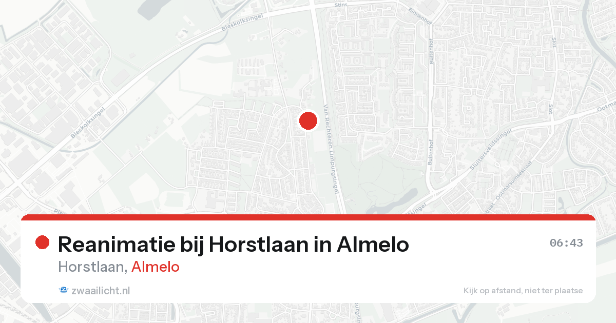 Reanimatie bij Horstlaan in Almelo — 15 aug 2026