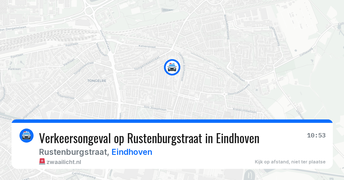 Verkeersongeval op Rustenburgstraat in Eindhoven — 13 jun 2026