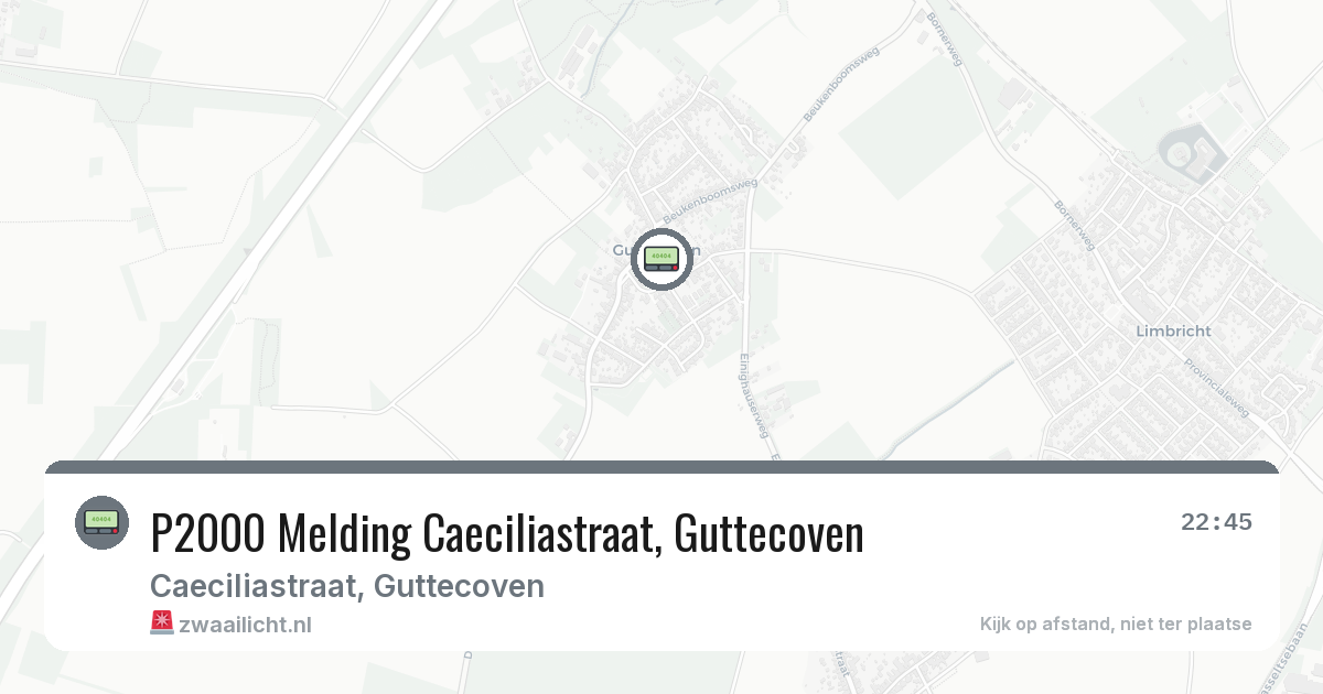 P2000 Melding Caeciliastraat, Guttecoven — 7 mei 2026