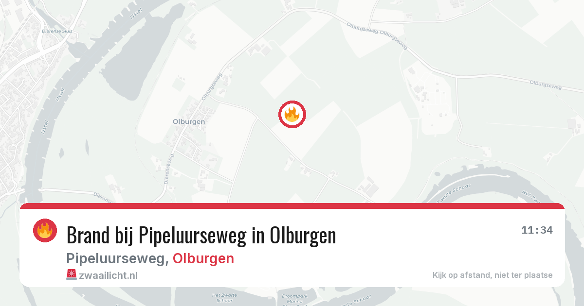 Brand bij Pipeluurseweg in Olburgen — 12 jul 2026