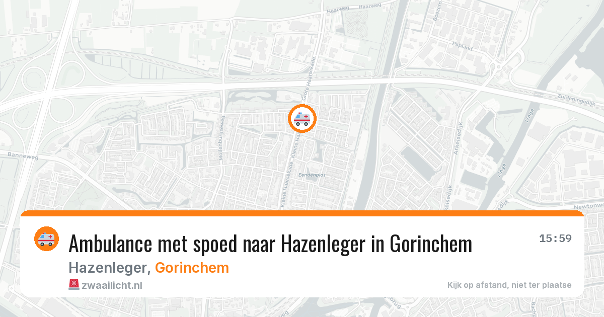 Ambulance met spoed naar Hazenleger in Gorinchem — 21 mei 2026