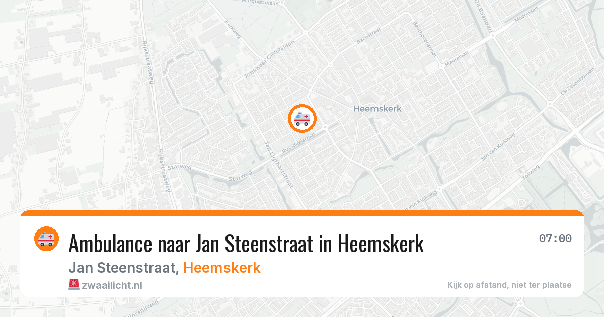 Ambulance naar Jan Steenstraat in Heemskerk — 6 aug 2026
