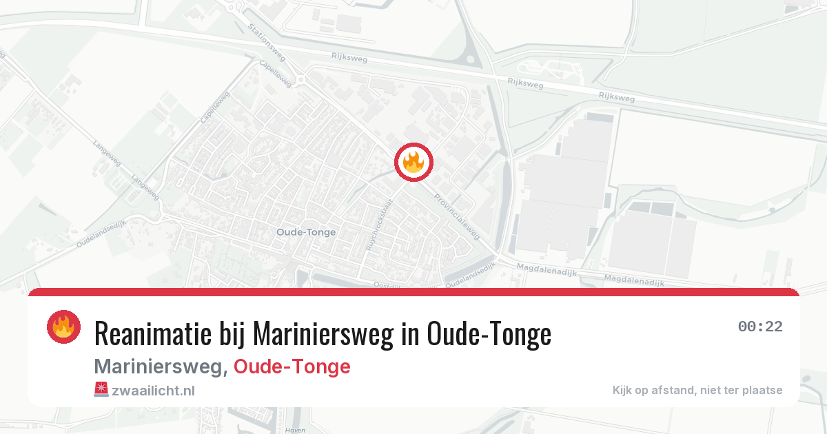 Reanimatie bij Mariniersweg in Oude-Tonge — 15 jun 2026