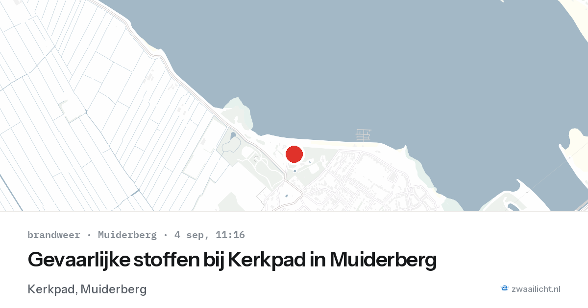 Gevaarlijke stoffen bij Kerkpad in Muiderberg — 4 sep 2026