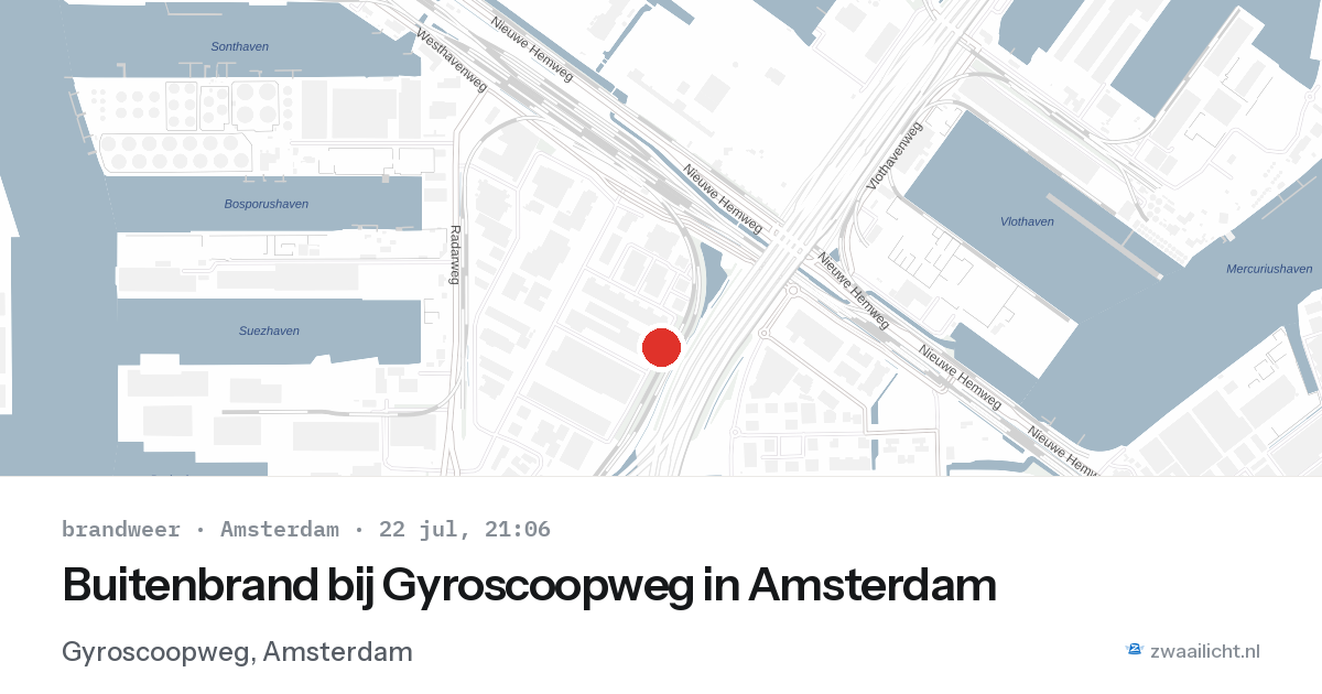 Buitenbrand bij Gyroscoopweg in Amsterdam — 22 jul 2026
