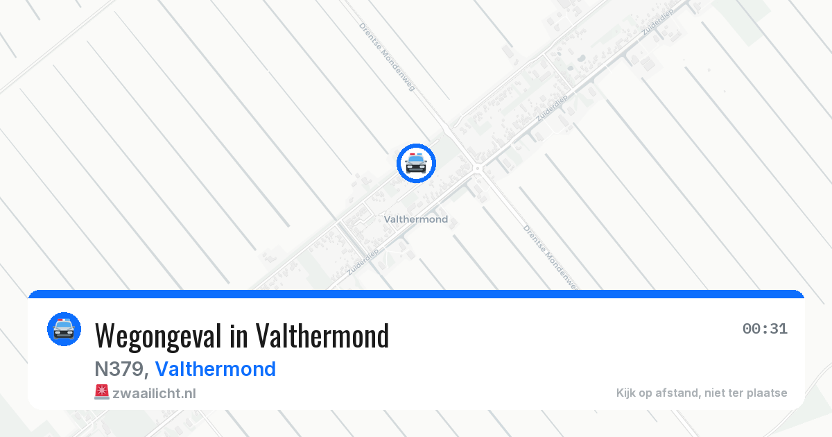 Wegongeval in Valthermond — 19 jun 2026