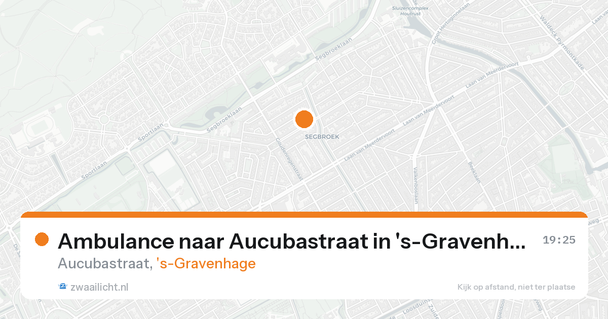 Ambulance naar Aucubastraat in 's-Gravenhage — 20 aug 2026
