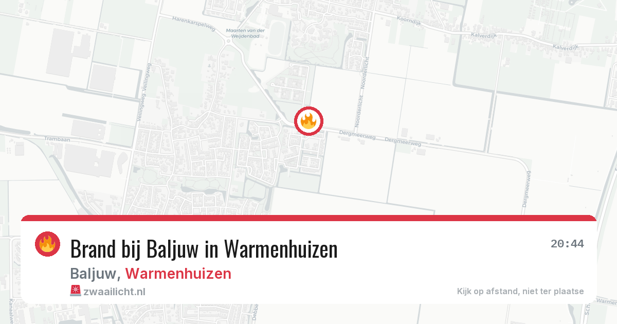 Brand bij Baljuw in Warmenhuizen — 27 apr 2026