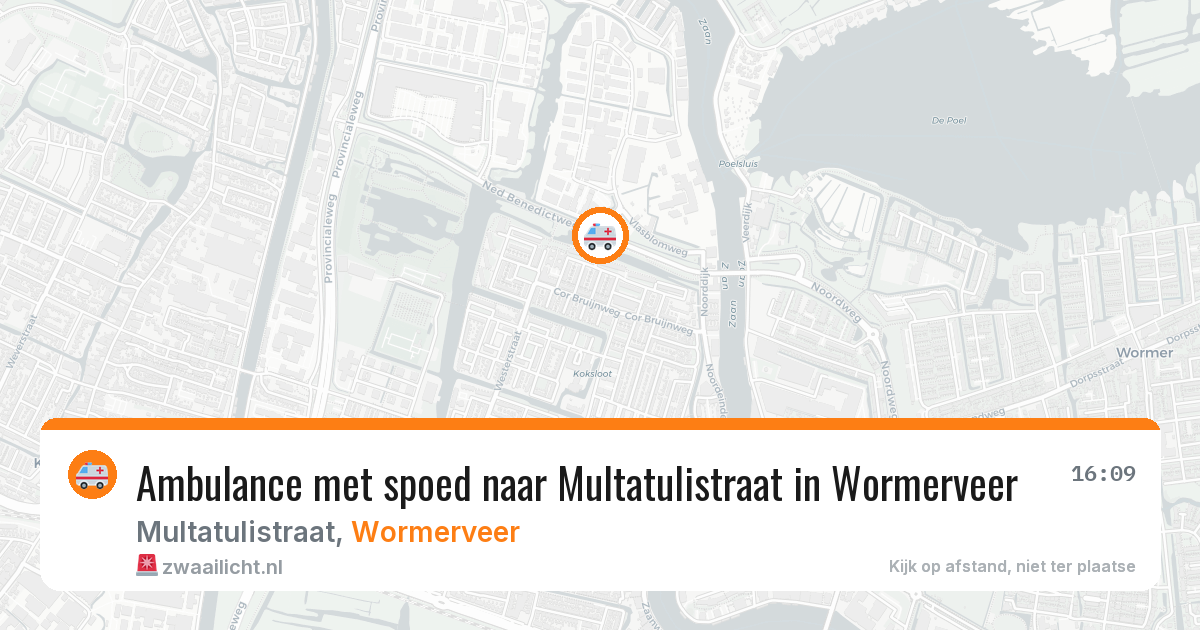 Ambulance met spoed naar Multatulistraat in Wormerveer — 1 aug 2026