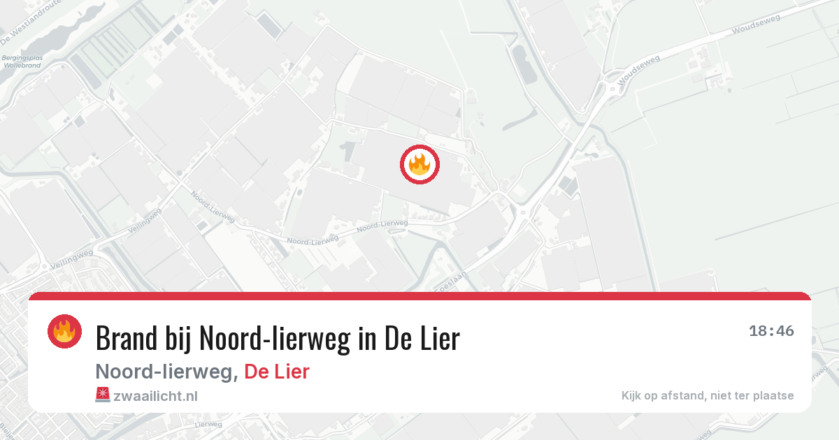 Brand bij Noord-lierweg in De Lier — 24 jun 2026
