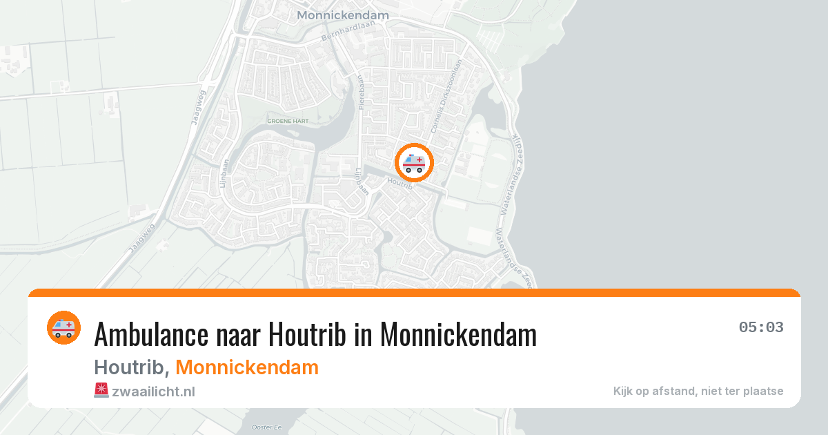 Ambulance naar Houtrib in Monnickendam — 12 aug 2026
