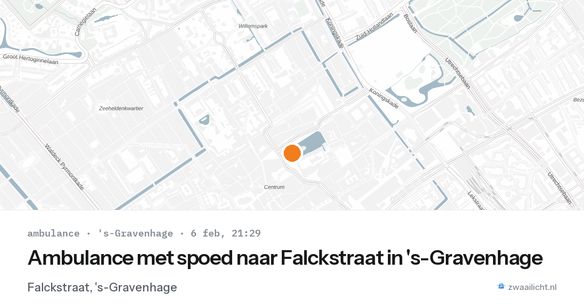 Ambulance met spoed naar Falckstraat in 's-Gravenhage — 6 feb 2026