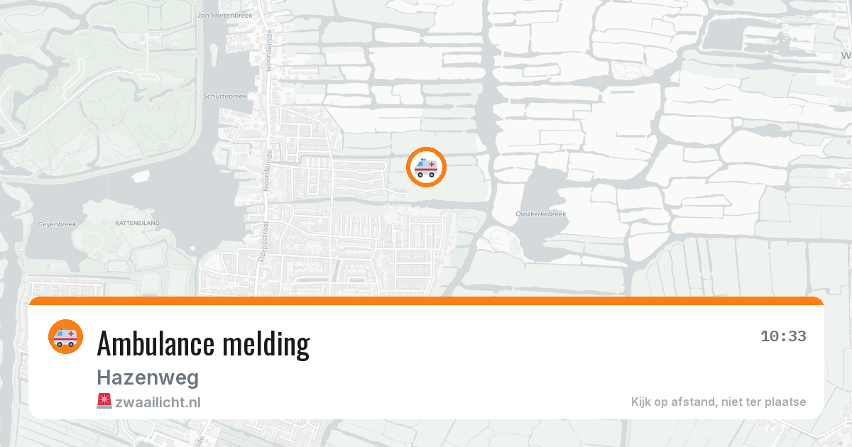 Ambulance melding — 3 aug 2026