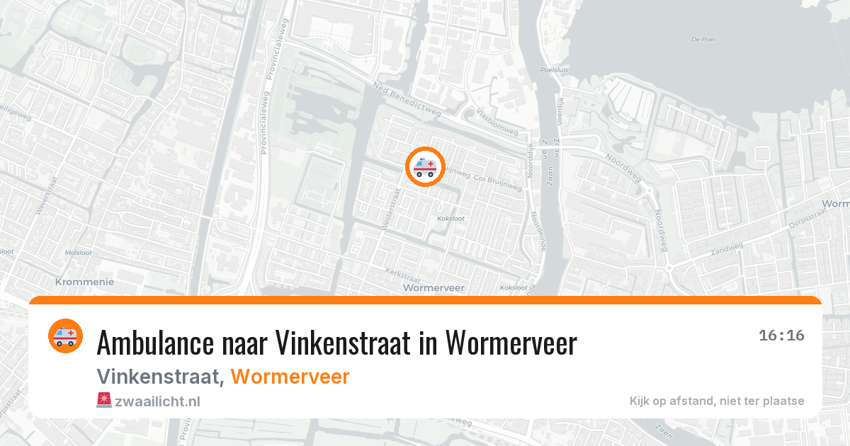 Ambulance naar Vinkenstraat in Wormerveer — 11 aug 2026