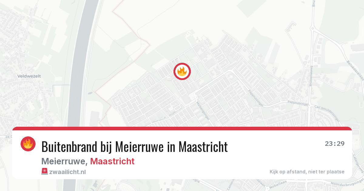 Buitenbrand bij Meierruwe in Maastricht — 11 aug 2026