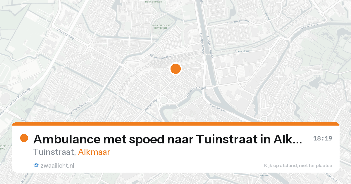 Ambulance met spoed naar Tuinstraat in Alkmaar — 28 mei 2026