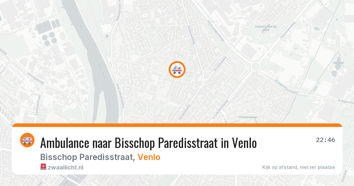 Ambulance naar Bisschop Paredisstraat in Venlo — 8 jun 2026