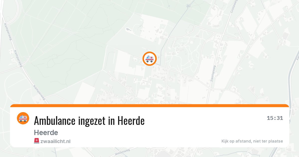 Ambulance ingezet in Heerde — 22 mei 2026