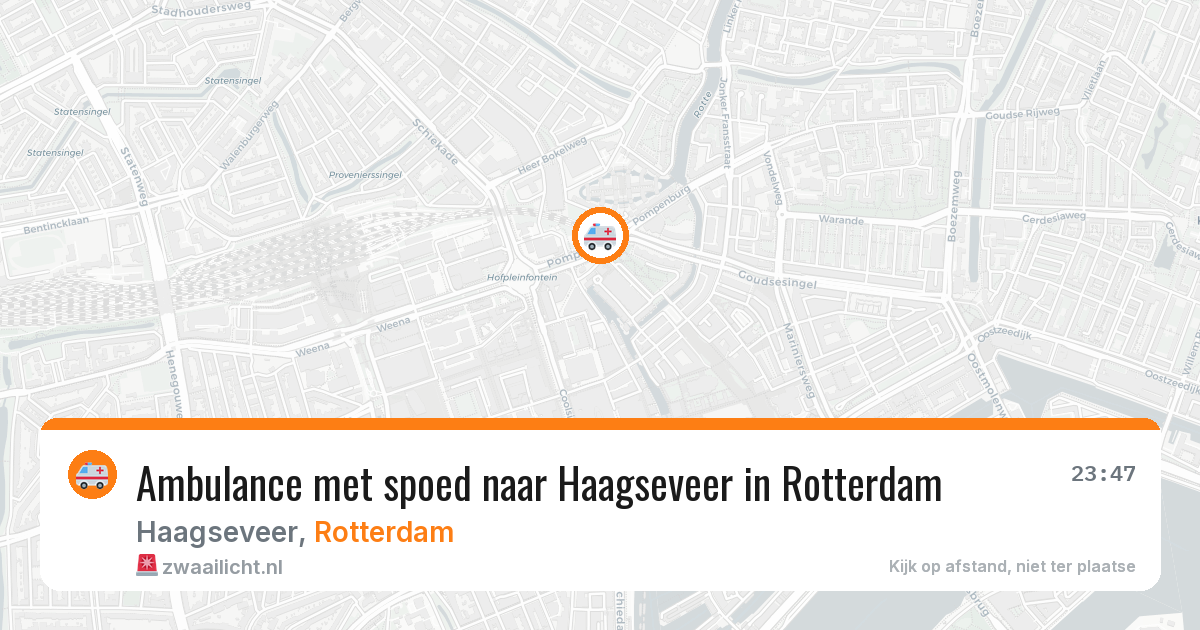 Ambulance met spoed naar Haagseveer in Rotterdam — 14 aug 2026