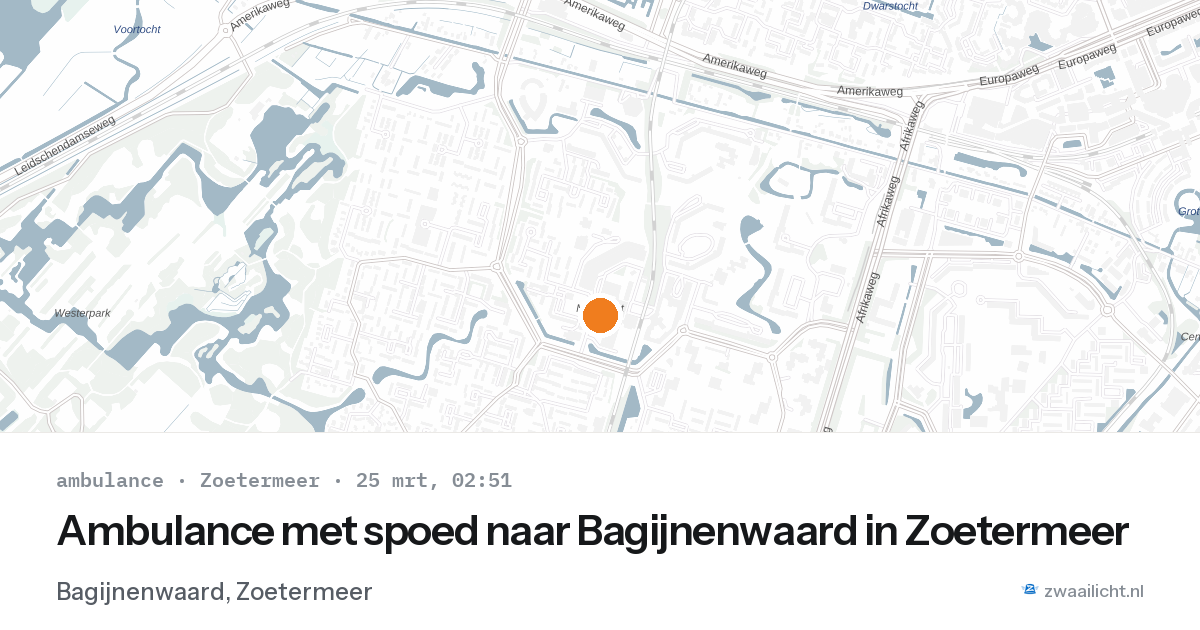 Ambulance met spoed naar Bagijnenwaard in Zoetermeer — 2 feb 2026