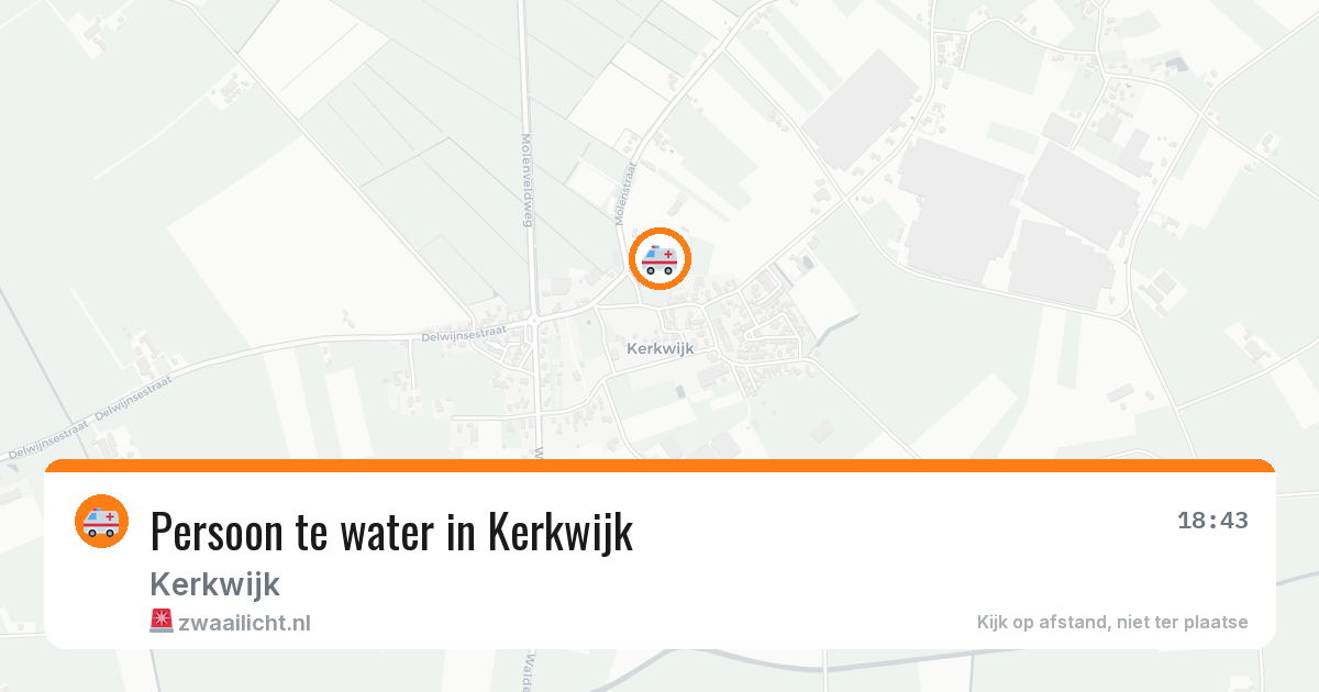 Persoon te water in Kerkwijk — 20 jun 2026