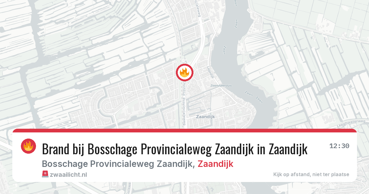 Brand bij Bosschage Provincialeweg Zaandijk in Zaandijk — 12 aug 2026