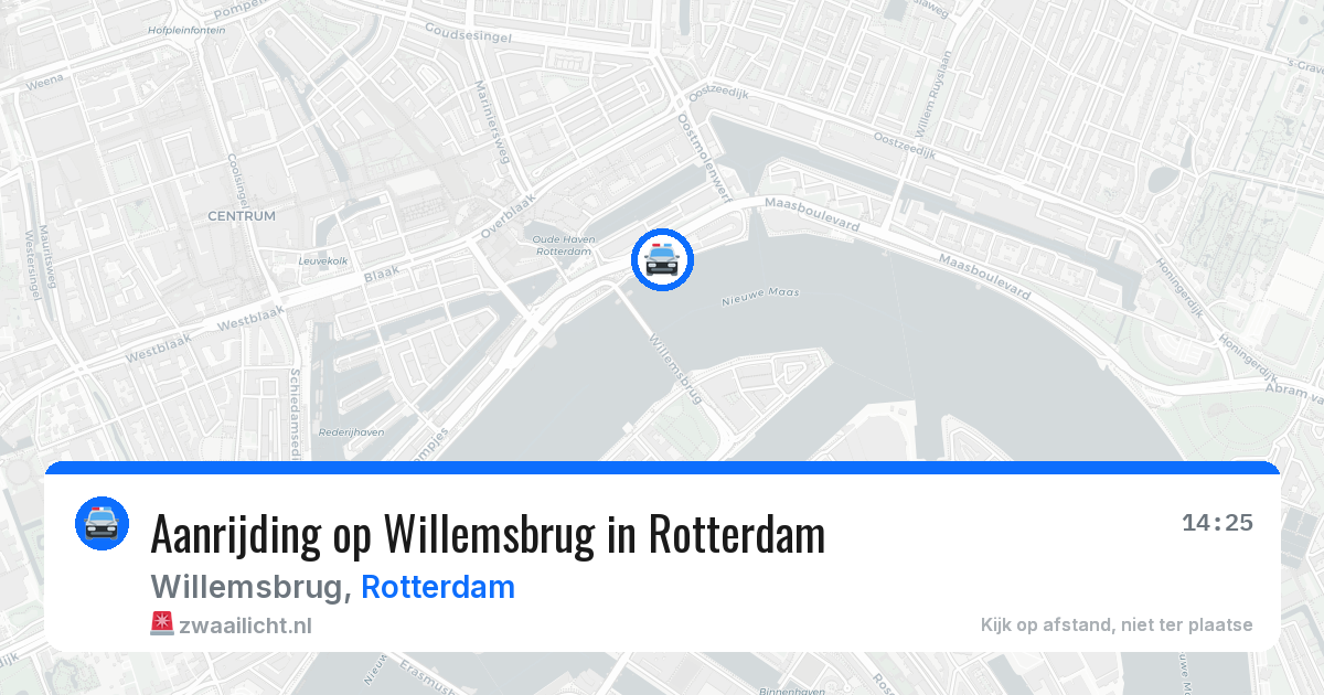 Aanrijding op Willemsbrug in Rotterdam — 30 mei 2026