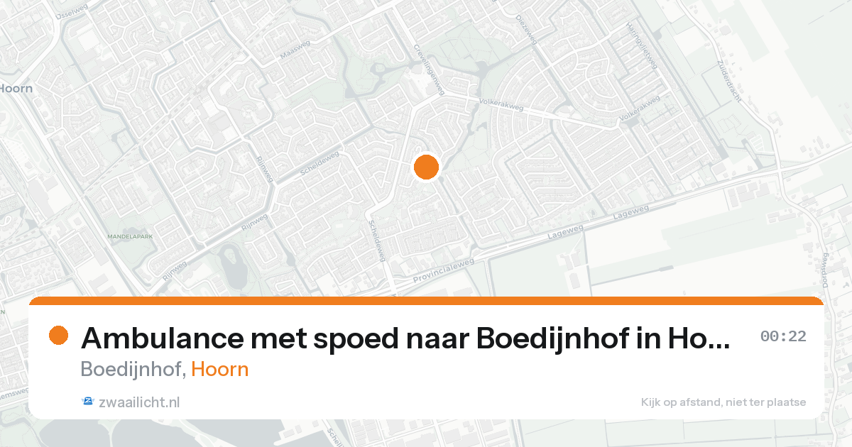 Ambulance met spoed naar Boedijnhof in Hoorn — 25 aug 2026