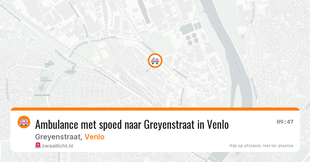 Ambulance met spoed naar Greyenstraat in Venlo — 5 jun 2026