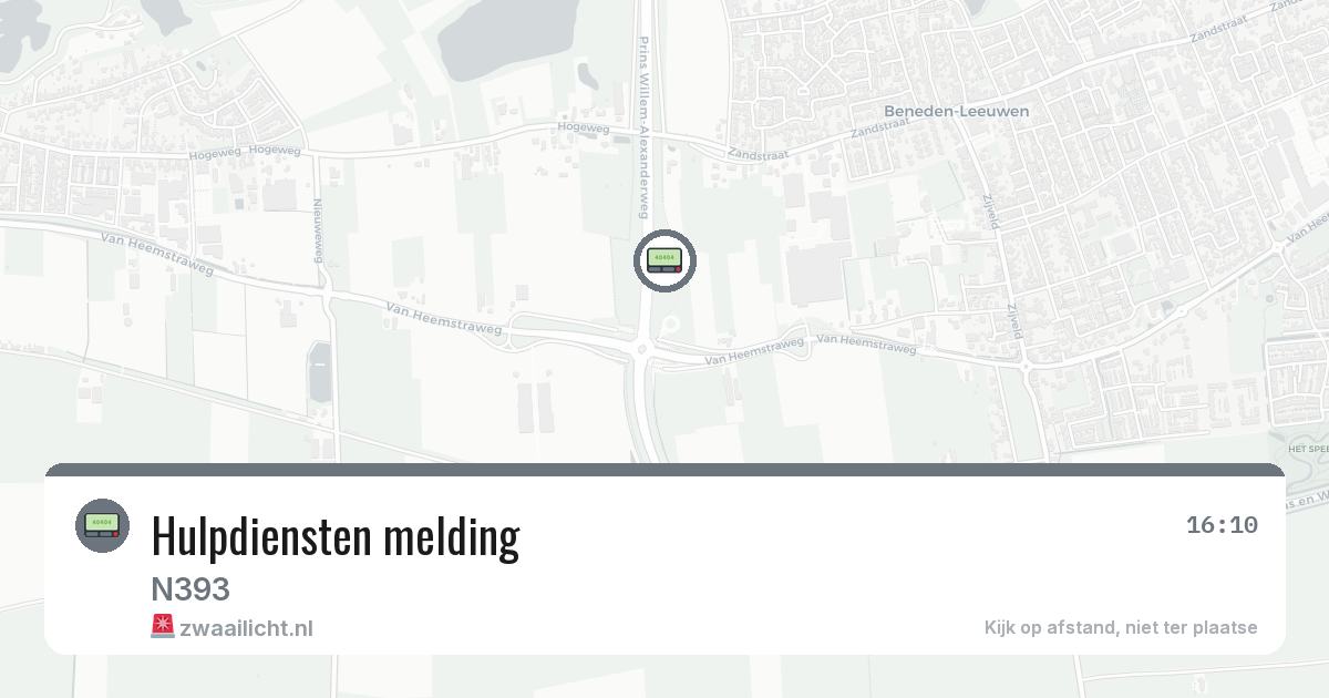 Hulpdiensten melding — 13 mei 2026