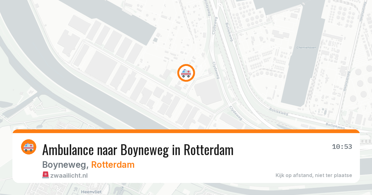 Ambulance naar Boyneweg in Rotterdam — 3 aug 2026