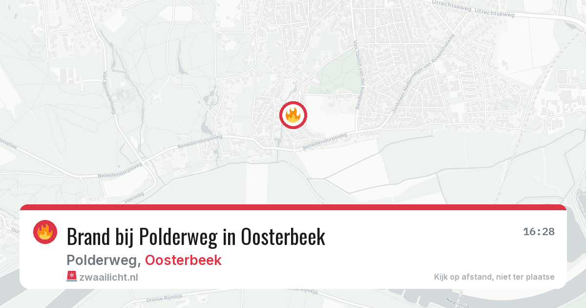 Brand bij Polderweg in Oosterbeek — 31 mei 2026