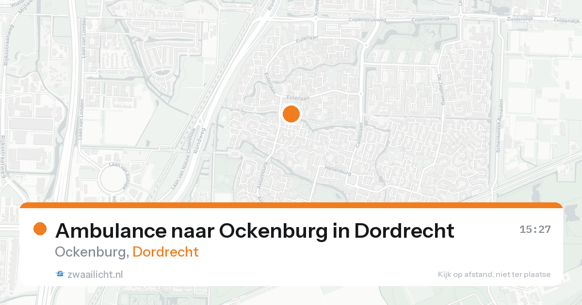 Ambulance naar Ockenburg in Dordrecht — 22 aug 2026