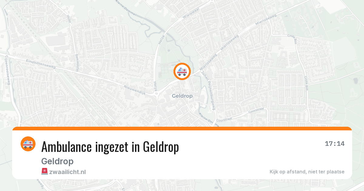 Ambulance ingezet in Geldrop — 9 aug 2026