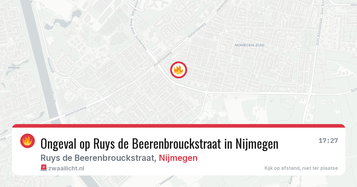 Ongeval op Ruys de Beerenbrouckstraat in Nijmegen — 8 mrt 2026