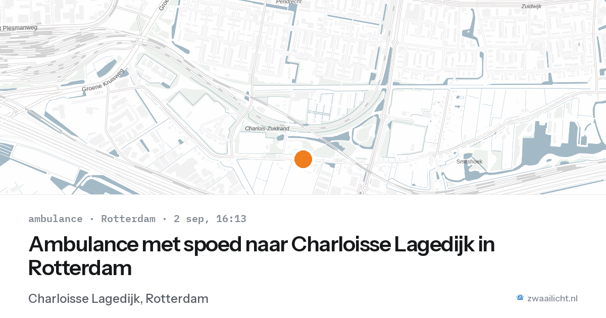 Ambulance met spoed naar Charloisse Lagedijk in Rotterdam — 2 sep 2026