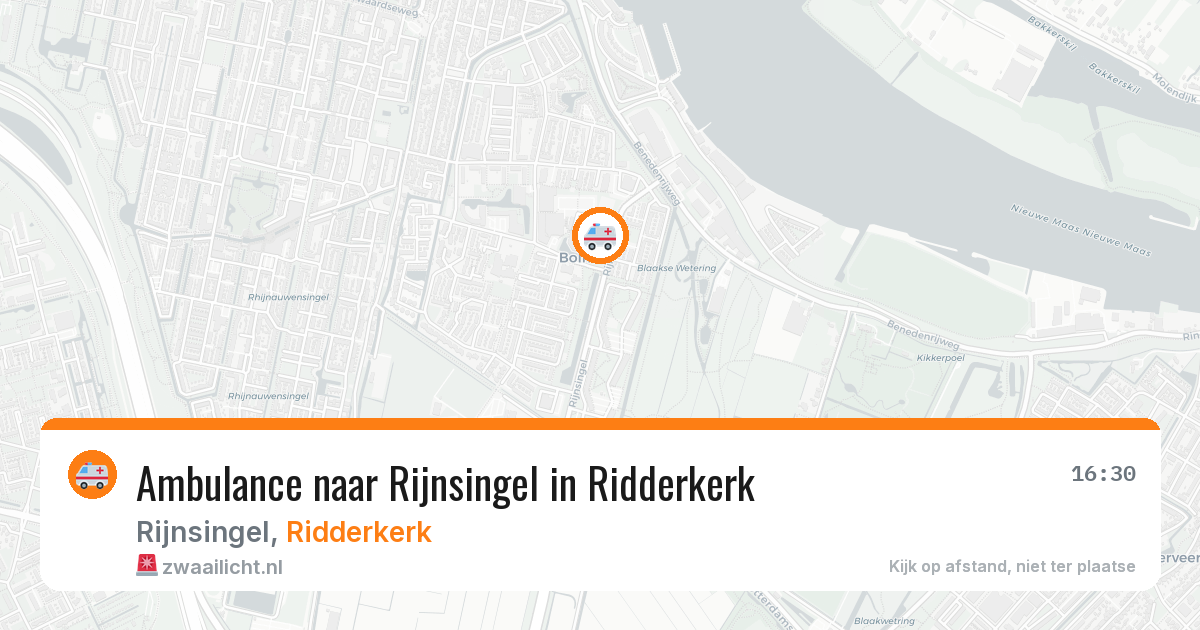 Ambulance naar Rijnsingel in Ridderkerk — 28 jul 2026