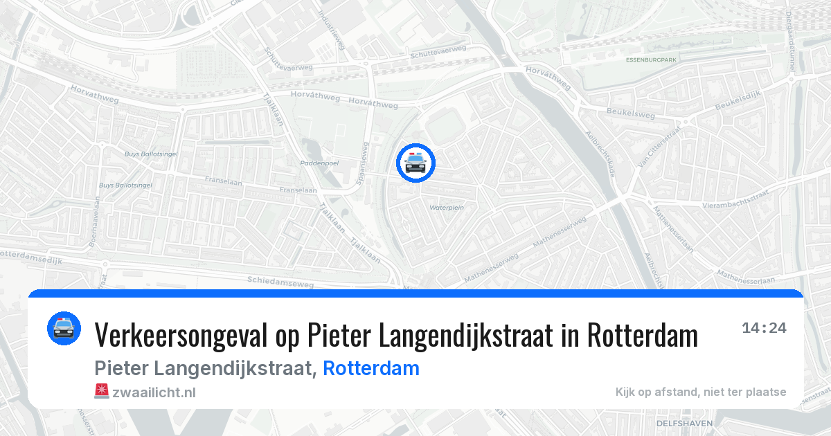 Verkeersongeval op Pieter Langendijkstraat in Rotterdam — 23 apr 2026