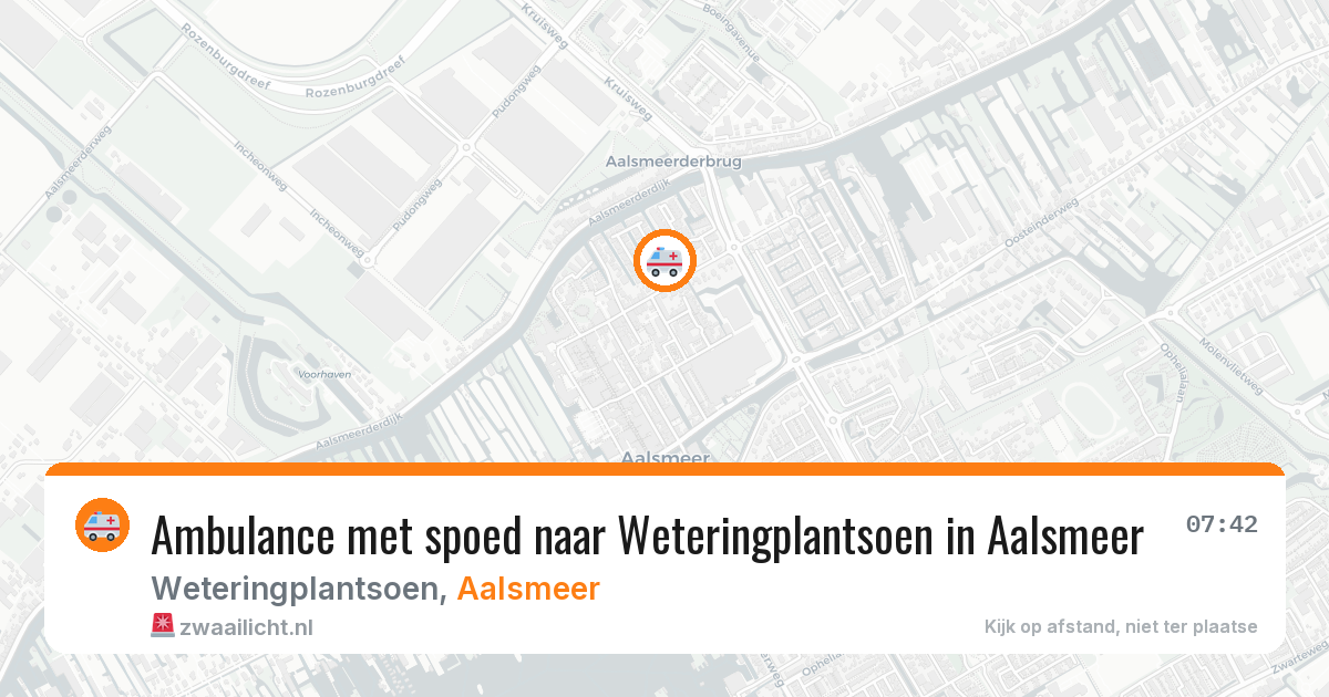 Ambulance met spoed naar Weteringplantsoen in Aalsmeer — 30 jun 2026