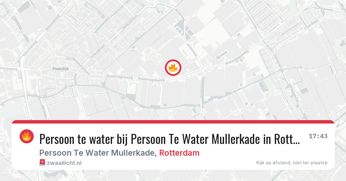 Persoon te water bij Persoon Te Water Mullerkade in Rotterdam — 17 jun 2026