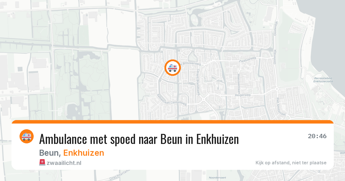 Ambulance met spoed naar Beun in Enkhuizen — 4 aug 2026