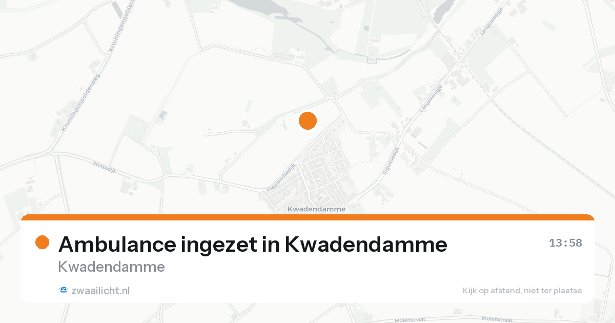 Ambulance ingezet in Kwadendamme — 25 aug 2026