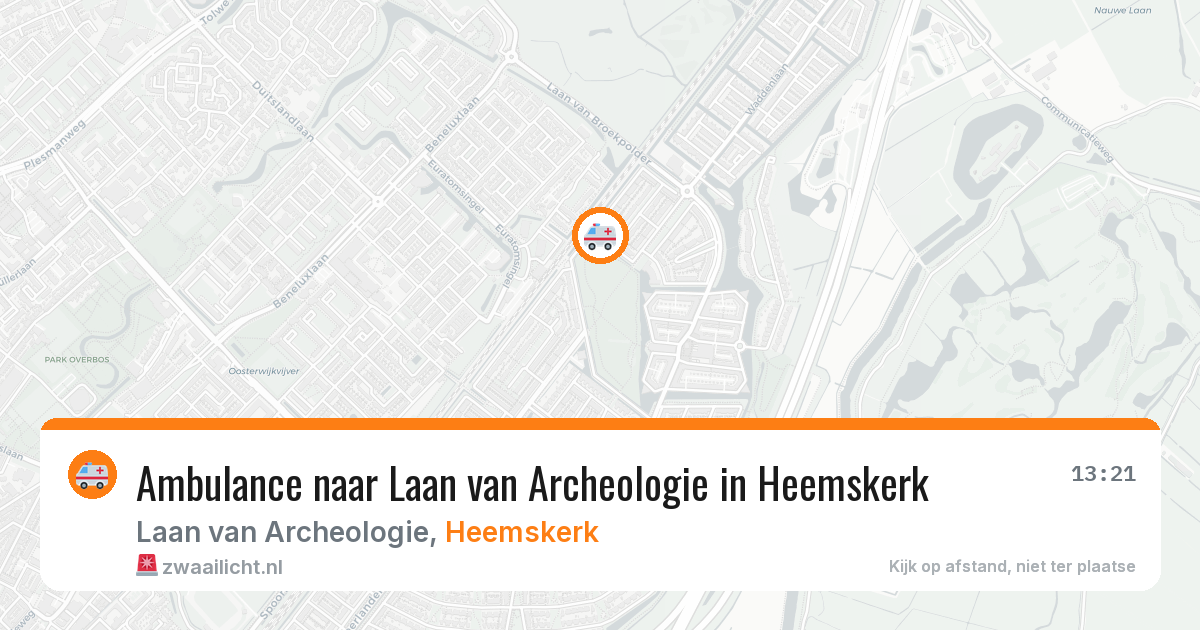 Ambulance naar Laan van Archeologie in Heemskerk — 29 jun 2026