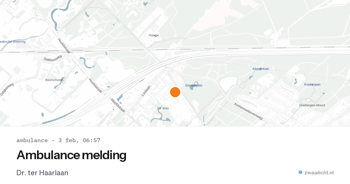 Ambulance melding — 3 feb 2026