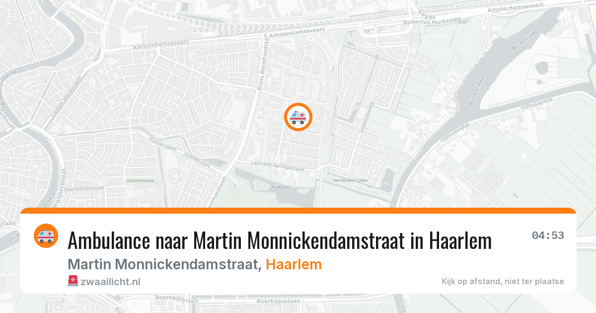 Ambulance naar Martin Monnickendamstraat in Haarlem — 31 mei 2026