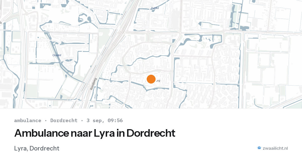 Ambulance naar Lyra in Dordrecht — 3 sep 2026