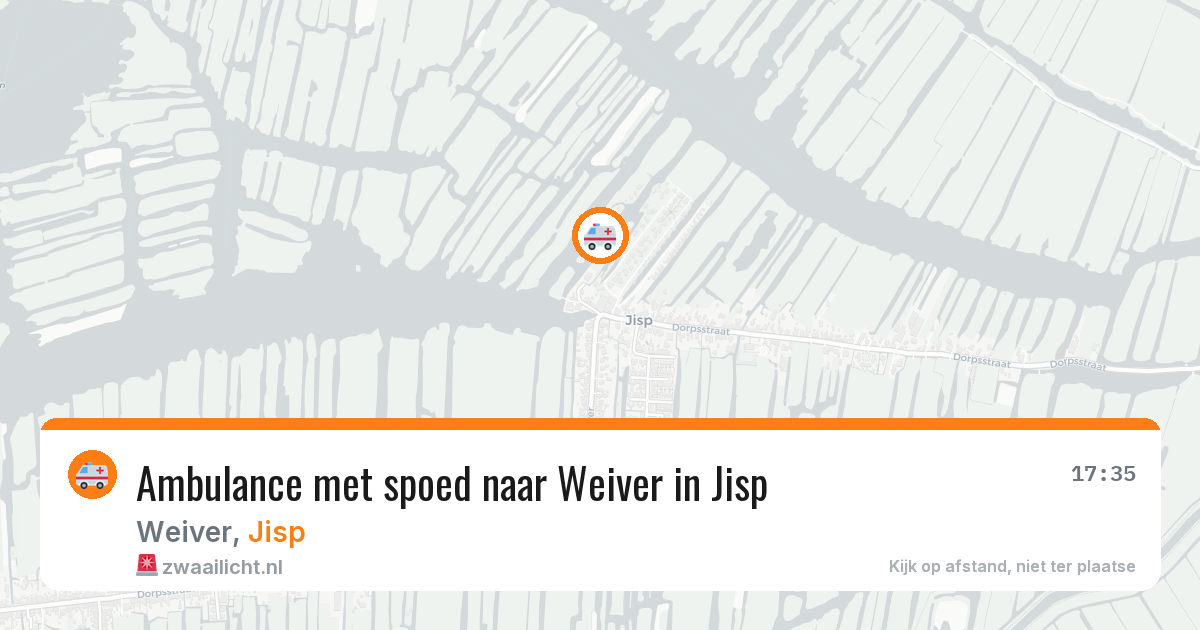 Ambulance met spoed naar Weiver in Jisp — 16 mrt 2026