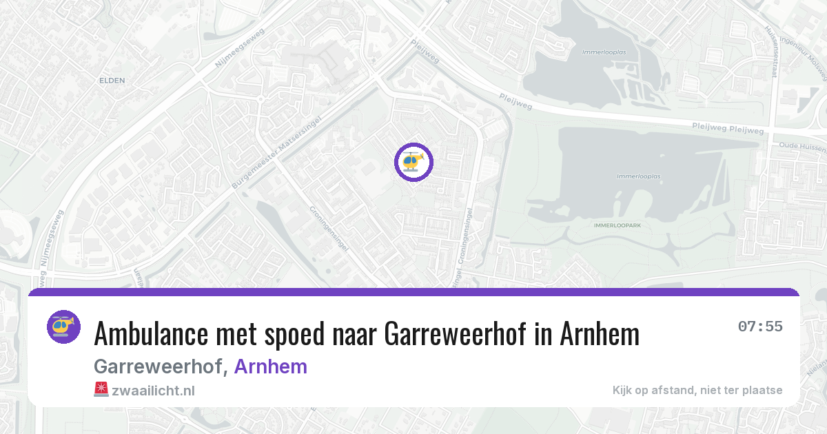 Ambulance met spoed naar Garreweerhof in Arnhem — 5 jun 2026